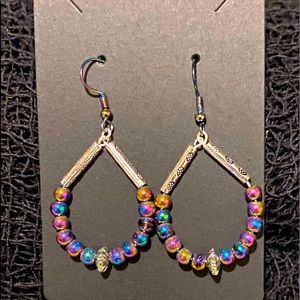Oil slick earrings